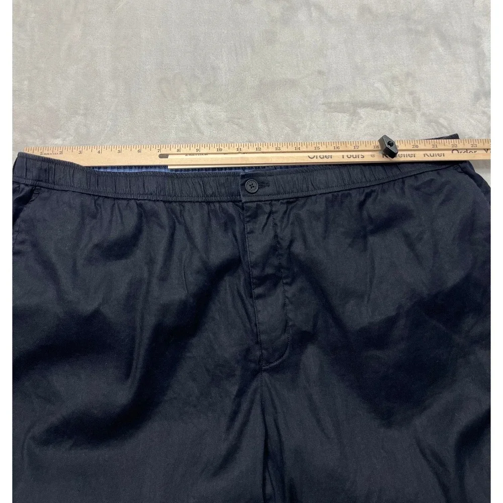 Tommy Bahama Boracay Pants Mens 3XL Big Blue Linen Blend Elastic Waist Trouser